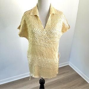 Komarov Gold Textured Blouse
